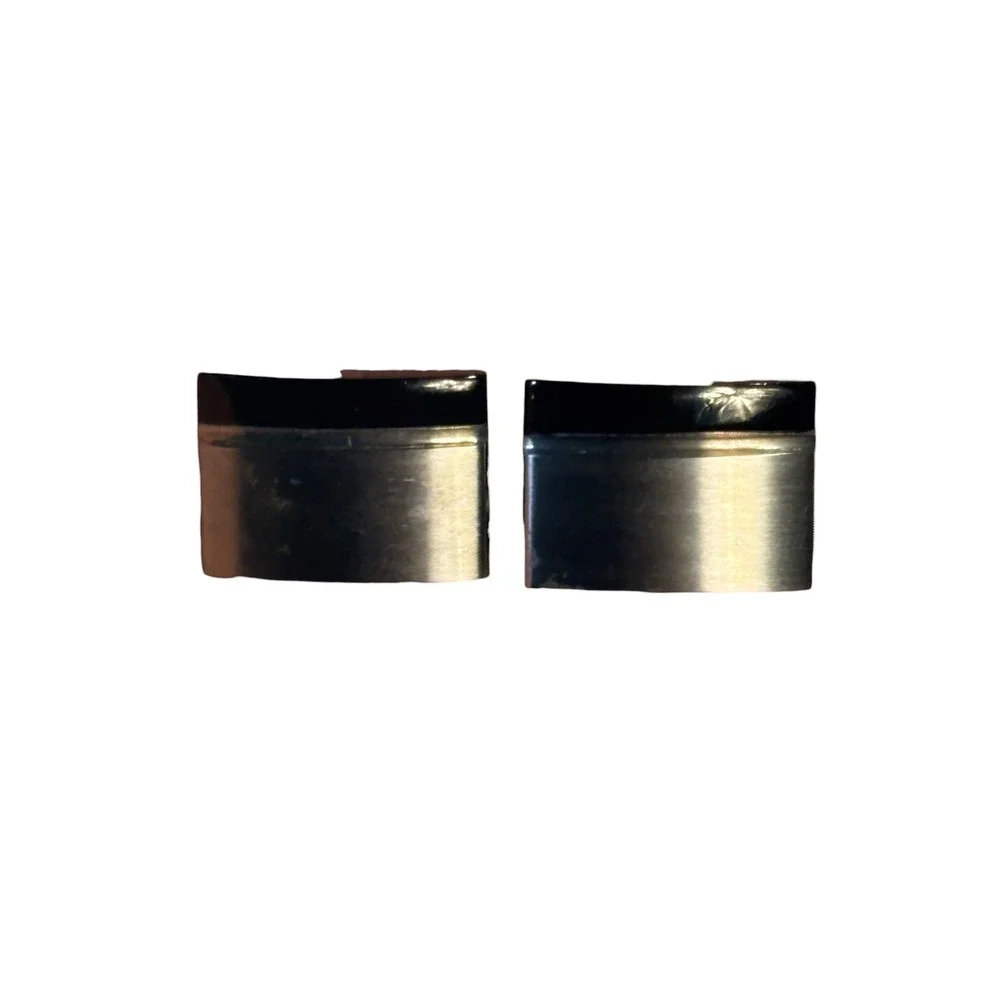 WCJ Stainless Steel Black Onyx Mens‎ Cufflinks Formal Business Dress Shirt